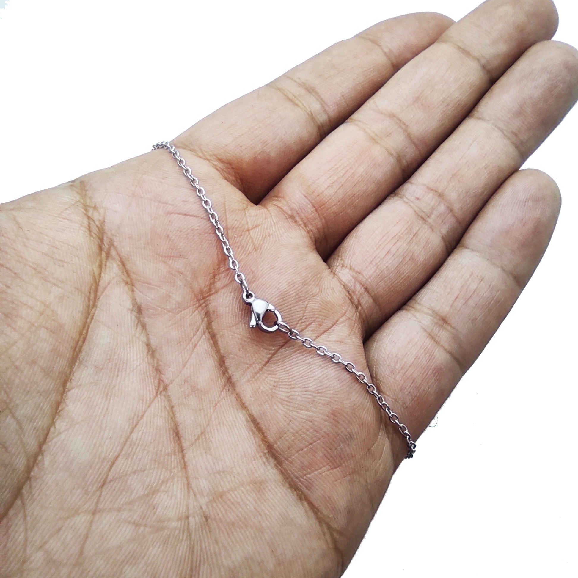 Islamic Steel Necklace with Imam Jawad Hirz Pendant