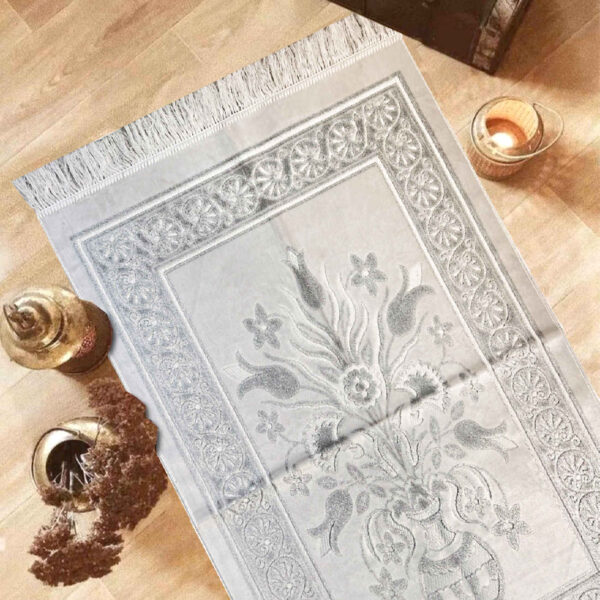 Islamic Padded Prayer Rug Sajadah with Velvet