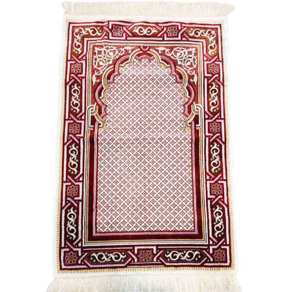 Islamic Padded Prayer Rug Sajadah Mihrab Design