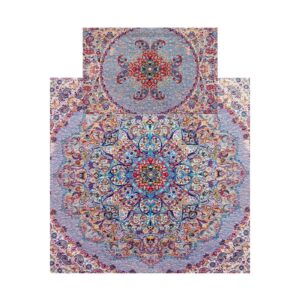 Travel Prayer Mat Portable for Muslim Termeh Fabric Traditional Paisley Design