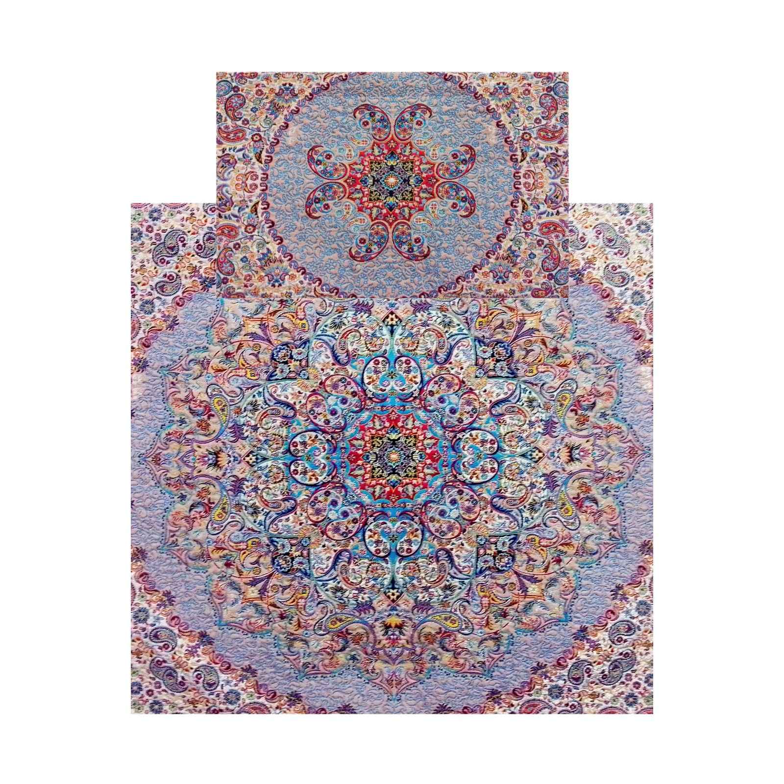 Travel Prayer Mat Portable for Muslim Termeh Fabric Traditional Paisley Design