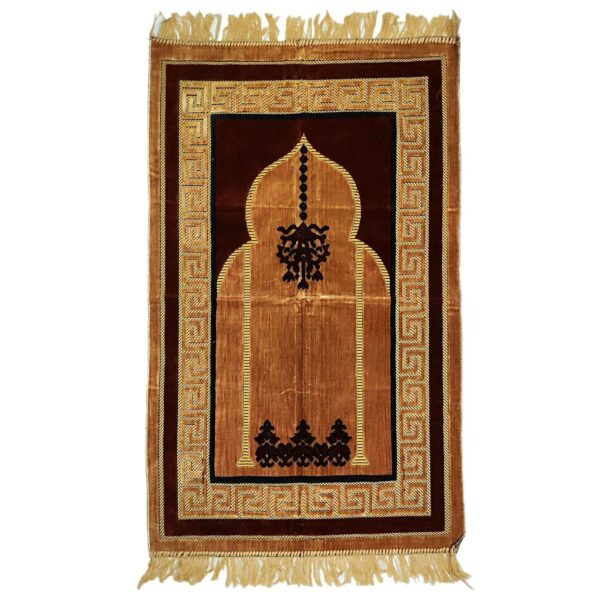 Islamic Prayer Rug Janamaz Sajadah Padded with Mihrab Design