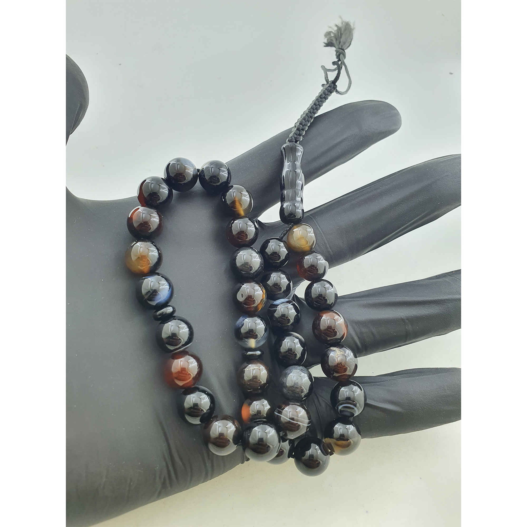 Islamic Sulemani Hakik Rosary Crafted with 33 Prayer Beads Tasbih I