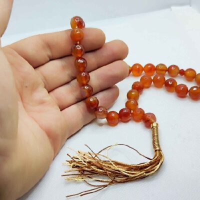 Islamic Yemeni Hakik Rosary Crafted with 33 Prayer Beads Tasbih I