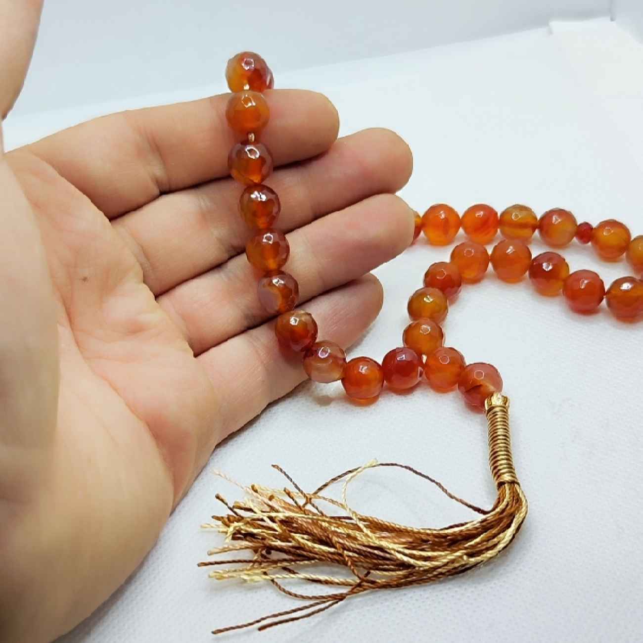 Islamic Yemeni Hakik Rosary Crafted with 33 Prayer Beads Tasbih I
