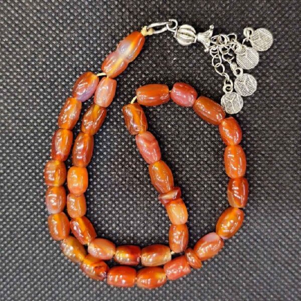 Islamic Yemeni Hakik Rosary Crafted with 33 Prayer Beads Tasbih Misbaha