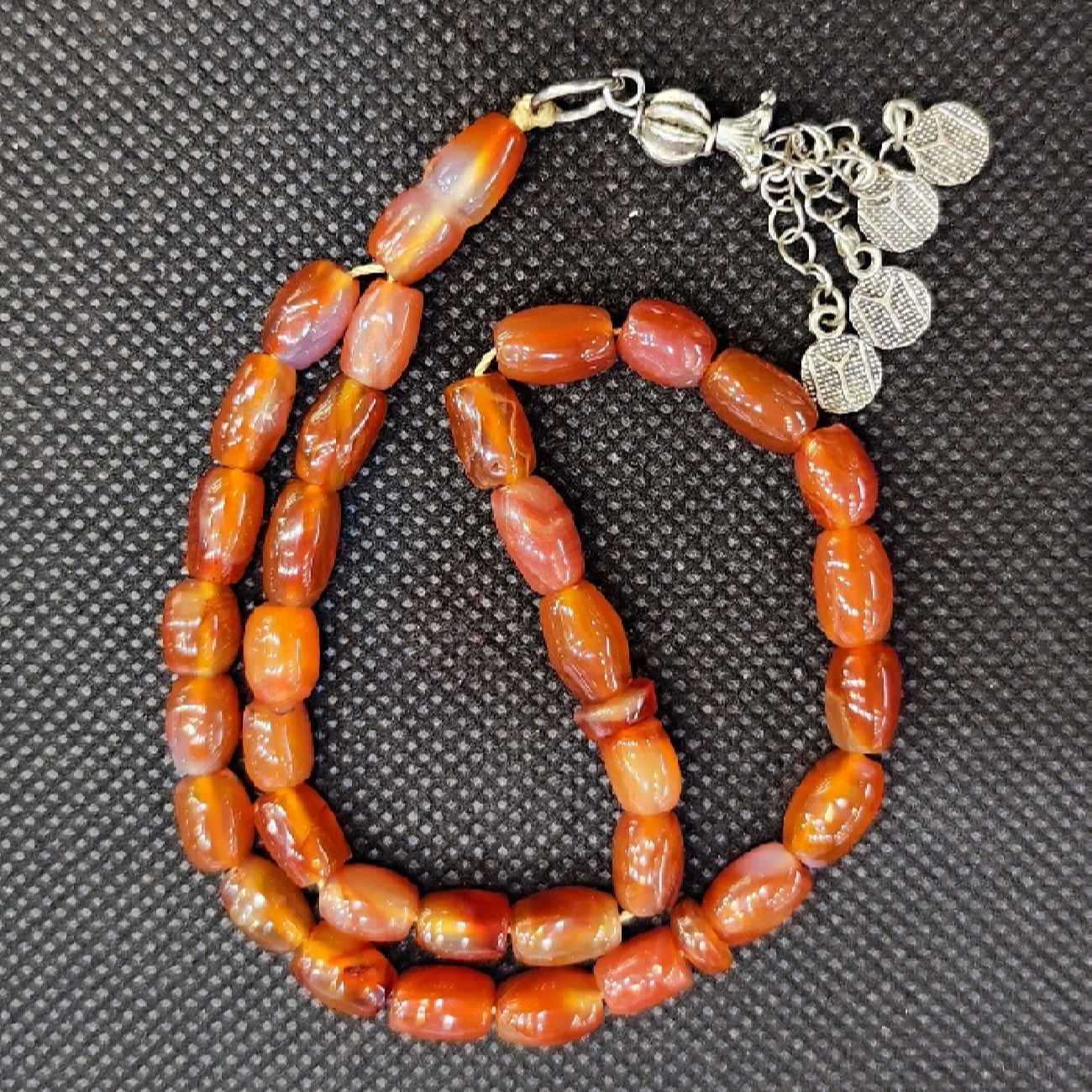 Islamic Yemeni Hakik Rosary Crafted with 33 Prayer Beads Tasbih Misbaha