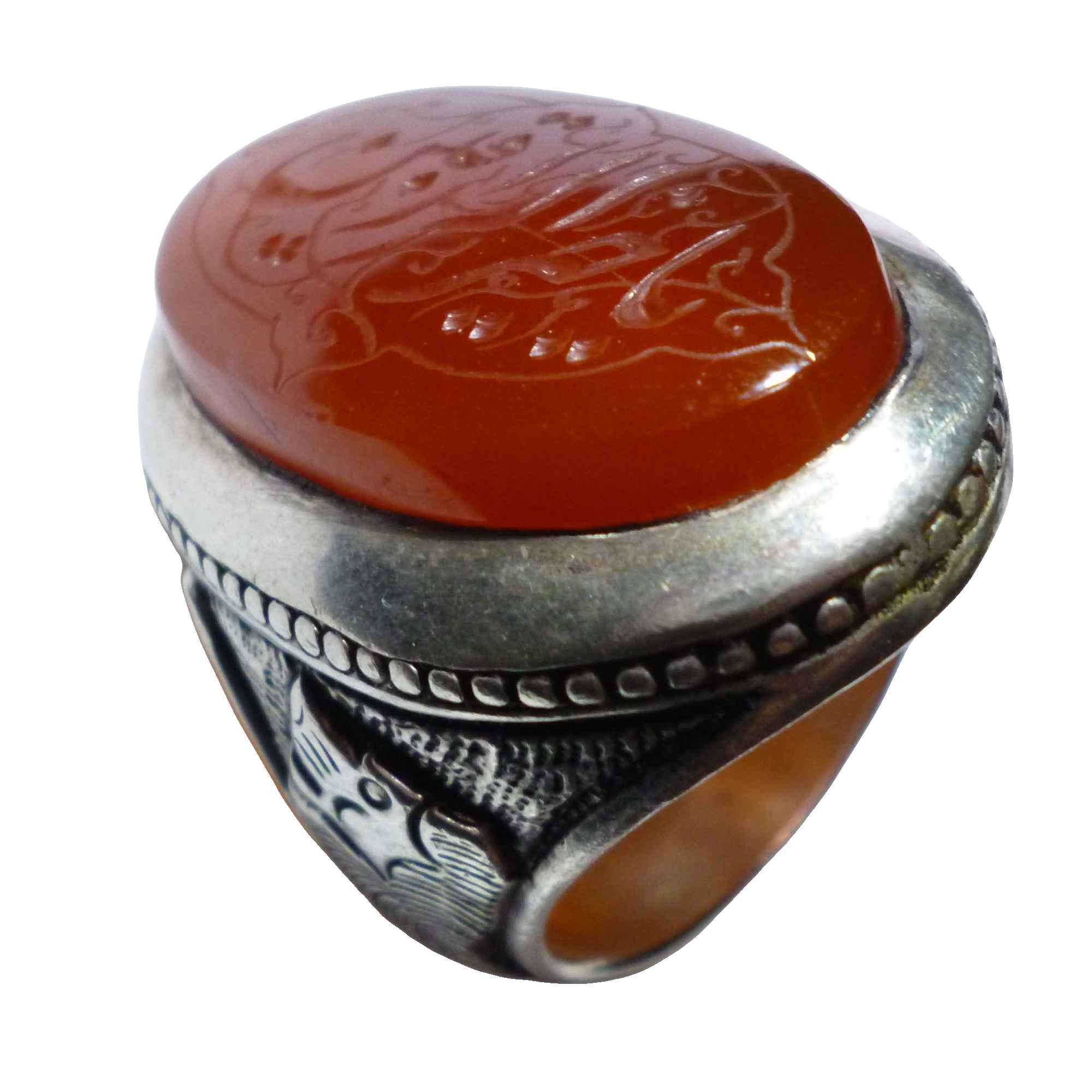 Islamic Agate Silver Ring for Men Elegance