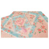 Islamic Thin Prayer Mat Janamaz with Velvet Floral Pink