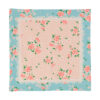 Islamic Thin Prayer Mat Janamaz with Velvet Floral Pink