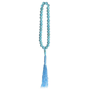 Islamic Rosary Crafted with Industrial Turquoise 33 Prayer Beads Tasbih