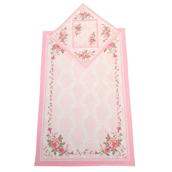 Islamic Velvet Thin Prayer Mat Sajadah with Floral Design