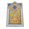 Islamic Velvet Thin Prayer Mat Janamaz with Haram-e Razavi Design