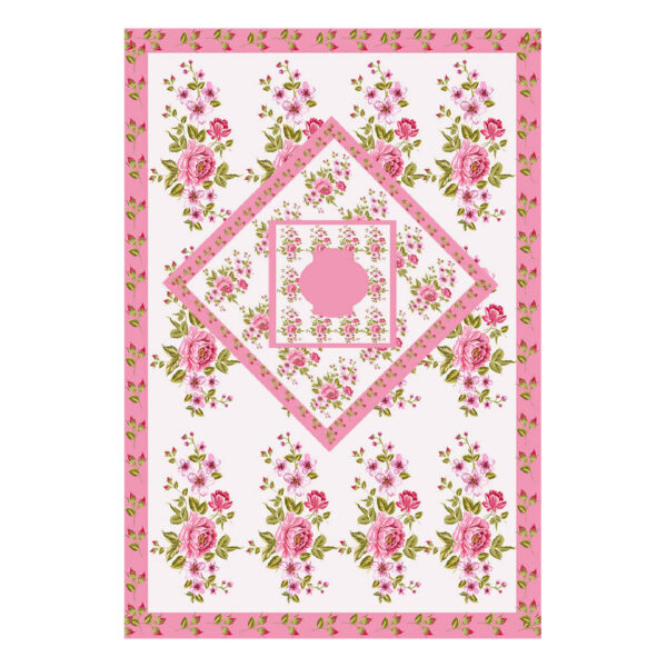 Islamic Velvet Thin Prayer Mat Sajadah Floral Pink