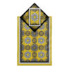 Islamic Velvet Thin Prayer Mat Sajadah Traditional Eslimi Design Yellow