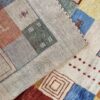 Genuine Persian Gabbeh Wool Rug Handwoven Kashkuli Geometric Bordered