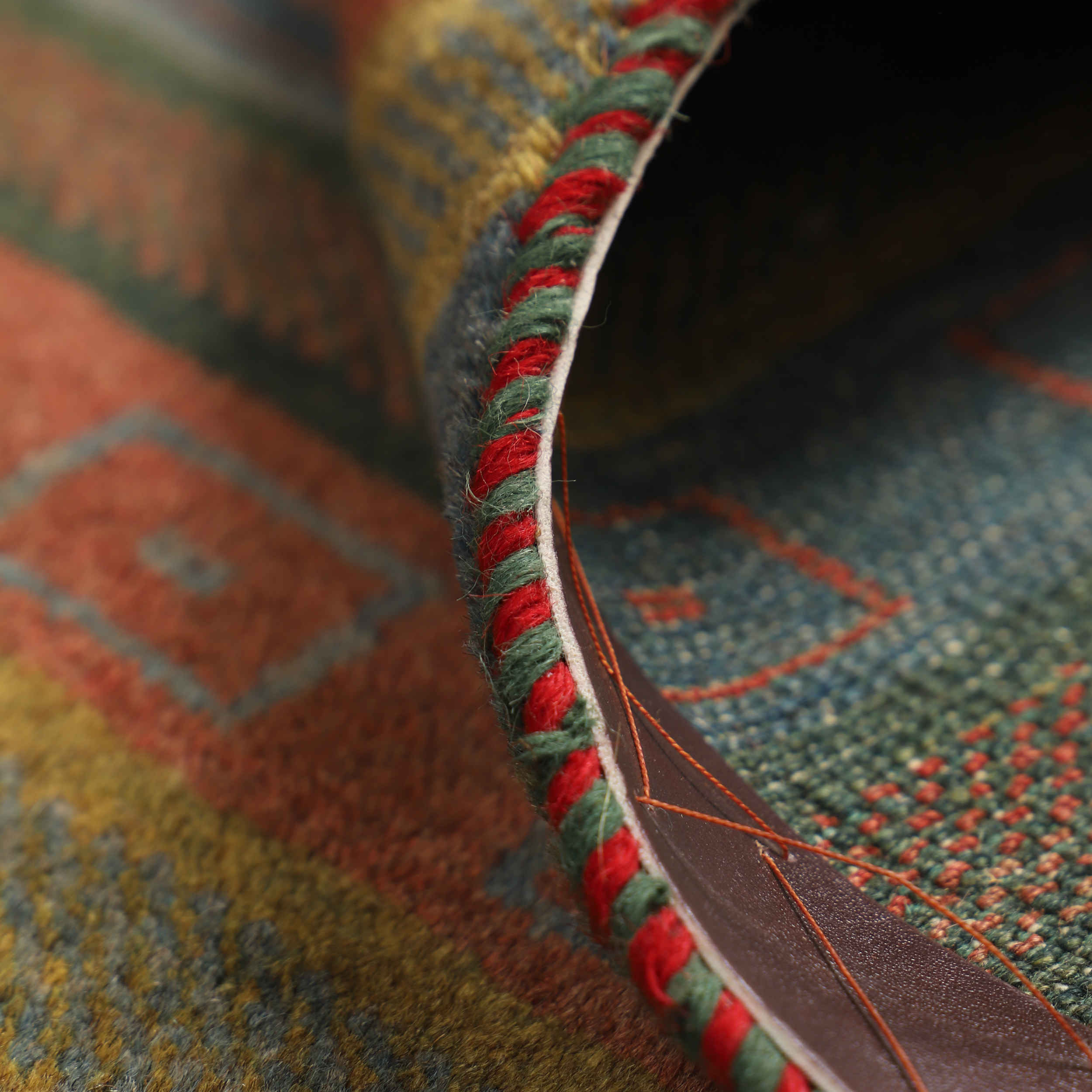 Persian Gabbeh Wool Rug Handwoven in Fars Striped