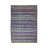 Persian Wool Kilim Rug Handwoven with Striped Blue