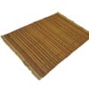 Persian Wool Kilim Rug Handwoven with Striped Brown