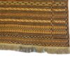 Persian Wool Kilim Rug Handwoven with Striped Brown
