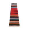 Persian Wool Kilim Runner Rug Handwoven in Isfahan Striped Red