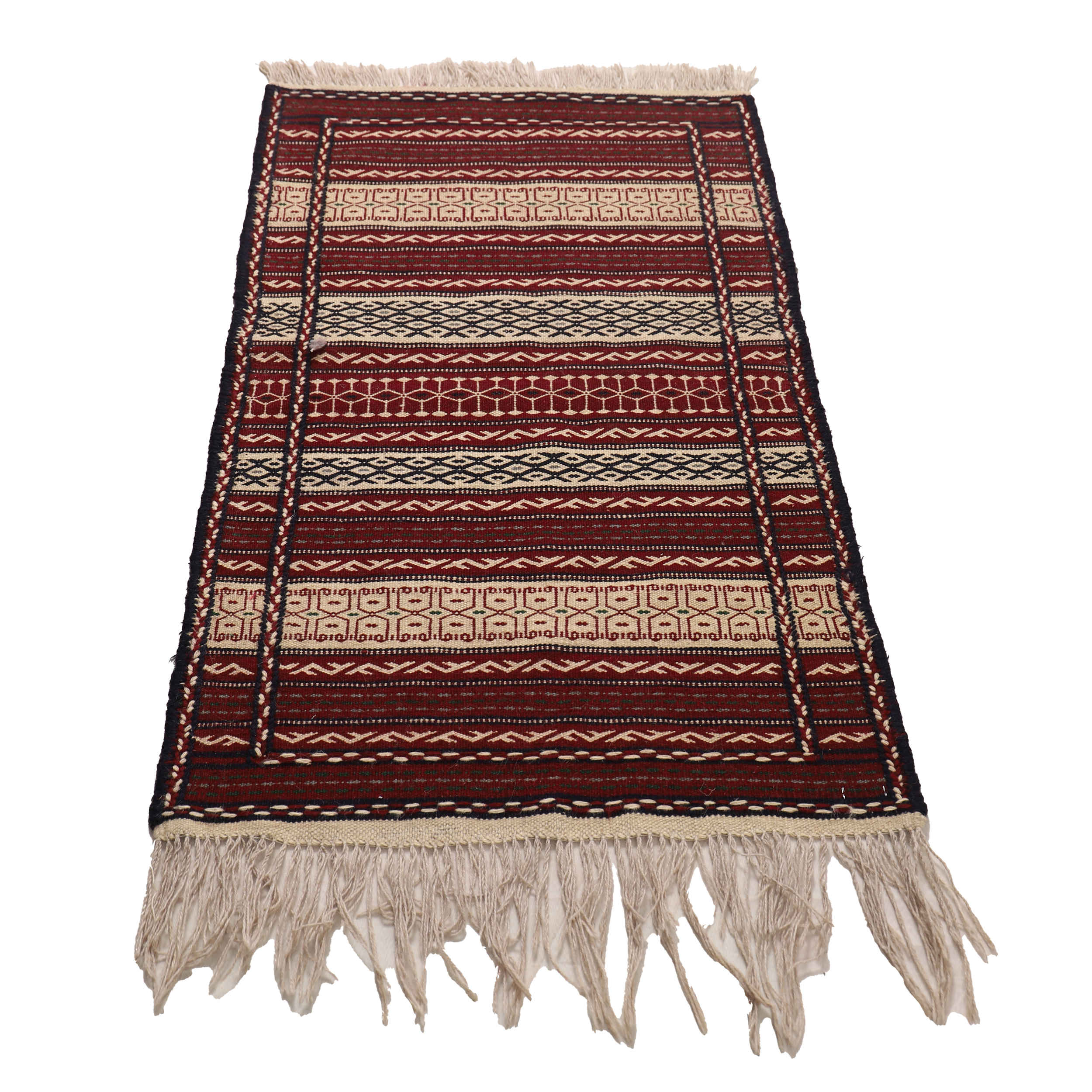 Persian Wool Kilim Rug Handwoven in Khorasan