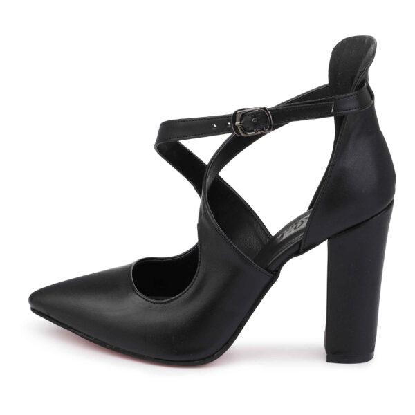 Leather Ankle Strap High Heels Pointed Toe for Women