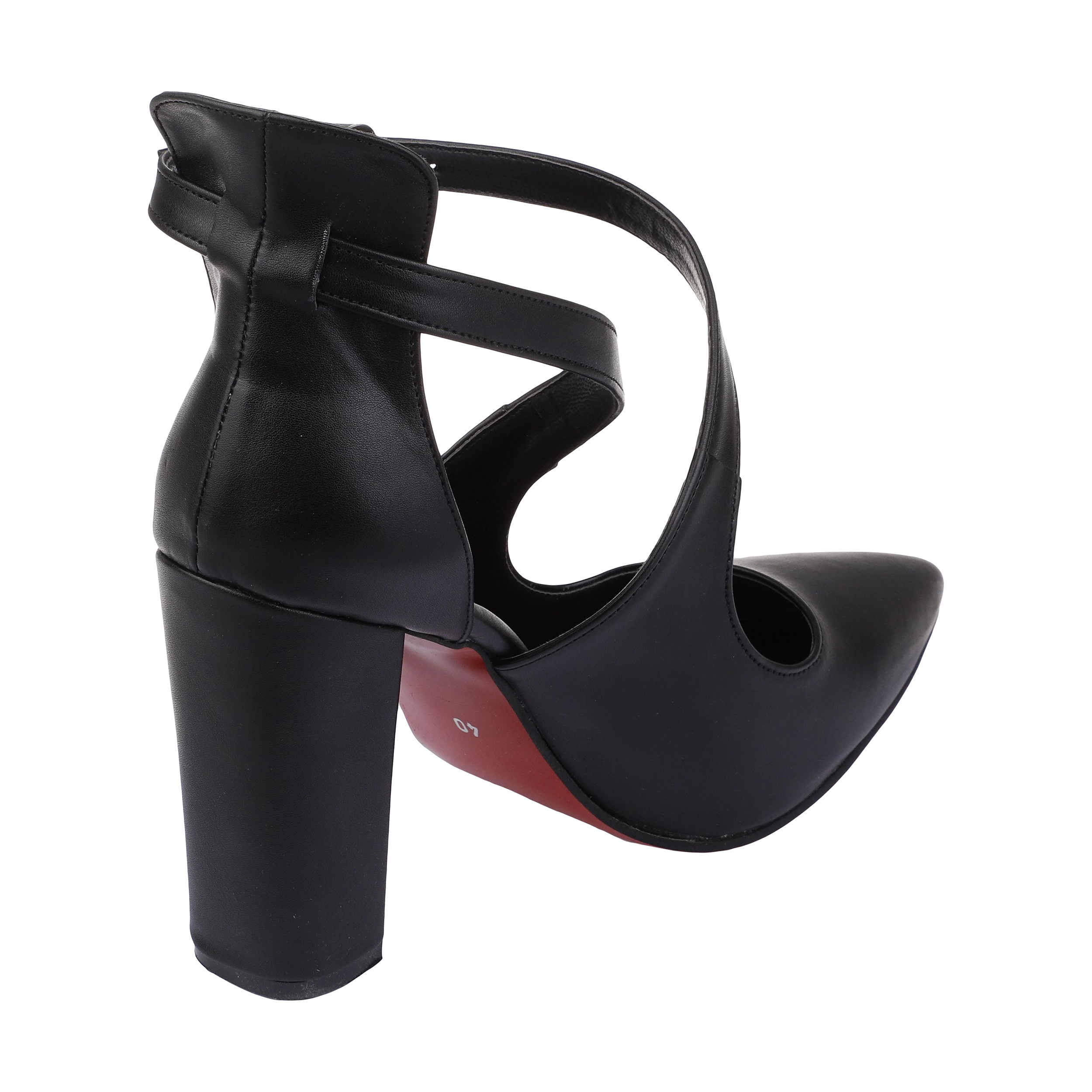 Leather Ankle Strap High Heels Pointed Toe for Women