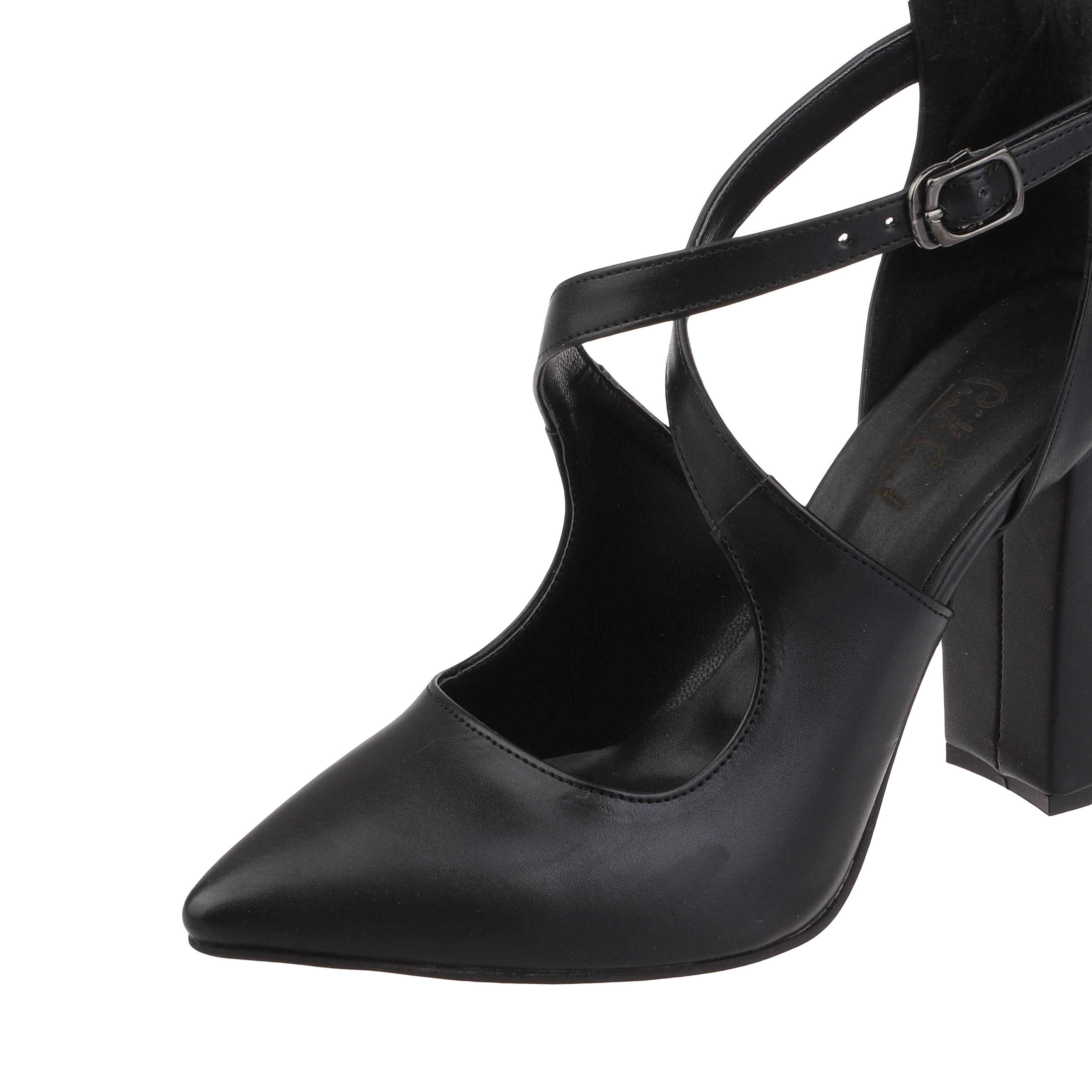 Pointed Toe Ankle Strap High Heel Shoes