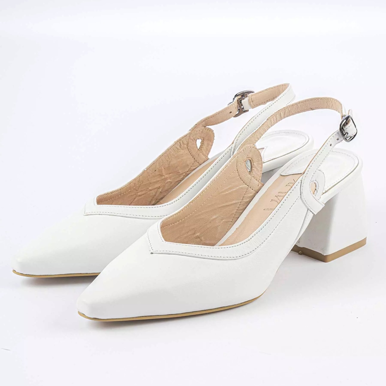 Leather Pump Heels Pointed Toe for Women Xava