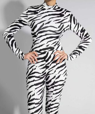 Long Sleeve Blouse for Women with Zebra Design