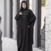 Loose Fit Butterfly Abaya for Muslim Women – Black Crepe Fabric