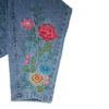 Mom Fit Jeans Embroidered with Floral Design for Women