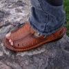 Natural Leather Hiking Sandals For Men Model Ahvaz