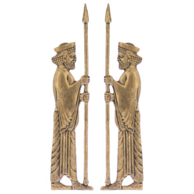 Historical Iranian Achaemenid Soldier Figurine Pair of 2