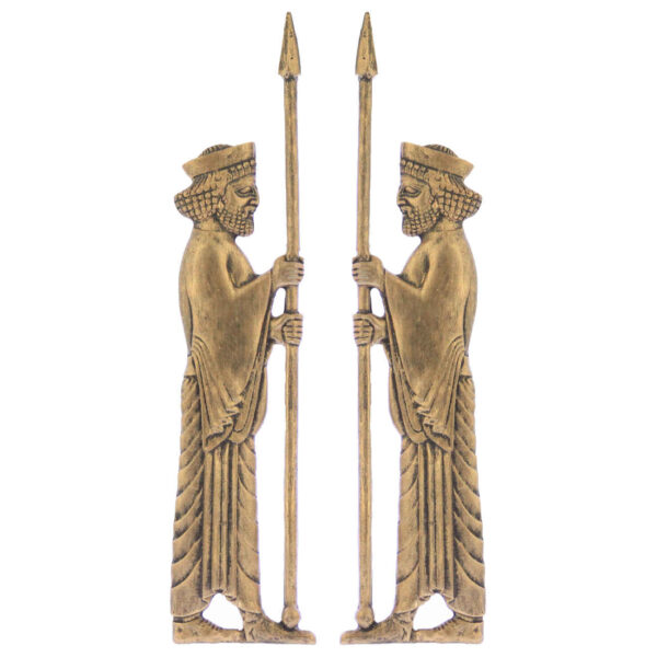 Historical Iranian Achaemenid Soldier Figurine Pair of 2