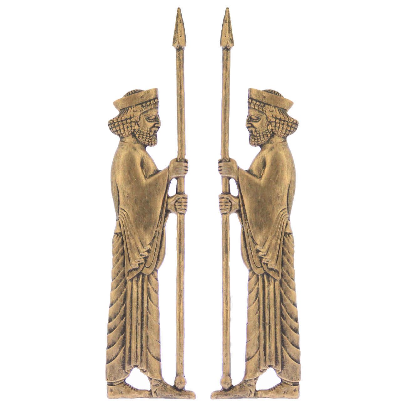 Historical Iranian Achaemenid Soldier Figurine Pair of 2