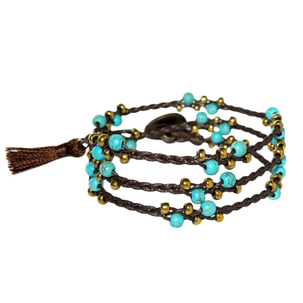Beaded Bracelet for Women – Turquoise Design