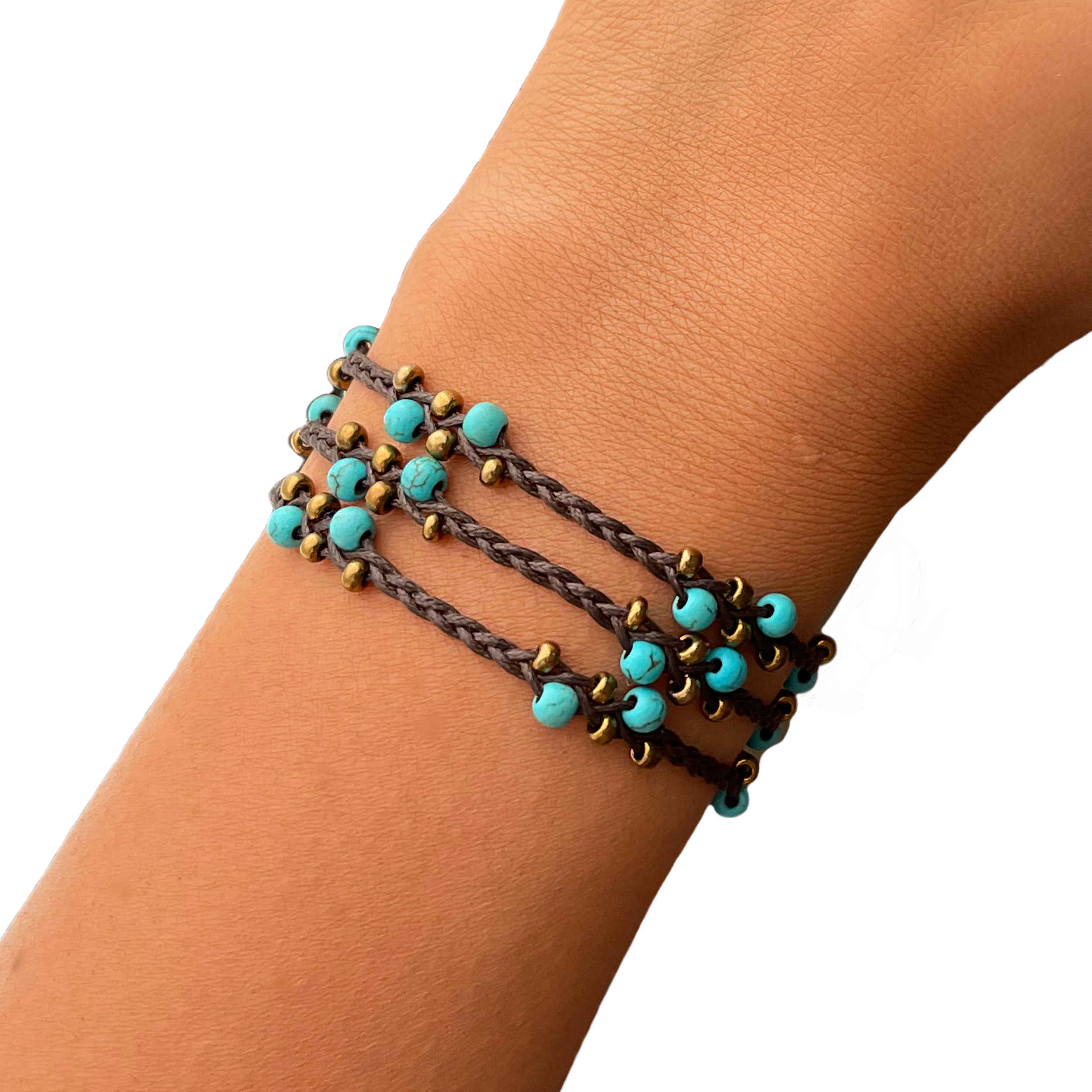 Beaded Bracelet for Women – Turquoise Design