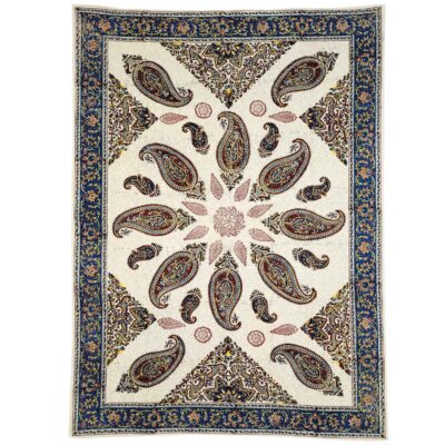 Persian Block Print Tablecloth Traditional Kalamkari in Isfahan