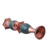 Handcrafted Persian Copper Candlestick - Turquoise Inlay