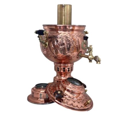 Persian Copper Samovar Decorative Charcoal Tea Maker 3-Liter