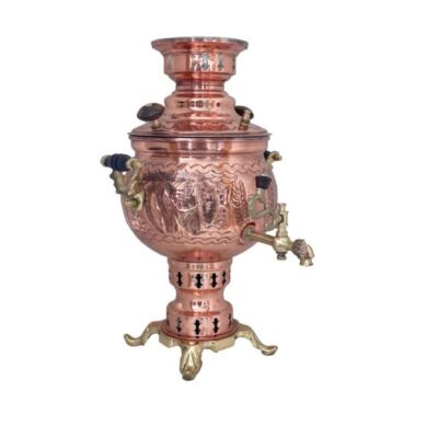 Persian Copper Samovar Decorative Coal Tea Maker 3-Liter