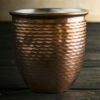 Persian Copper Cup - Handcrafted with Handle for Cold Drinks - Hammered