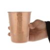 Persian Copper Cup - Handcrafted with Handle for Cold Drinks - Hammered Atefeh