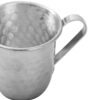 Persian Copper Cup - Handcrafted with Handle for Cold Drinks - Hammered Silver Color