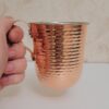 Persian Copper Cup - Handcrafted with Handle for Cold Drinks - Hammered Traditional