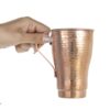 Persian Copper Cup - Handcrafted with Handle for Cold Drinks - Hammered Payam