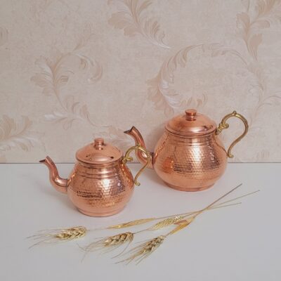 Persian Copper Double Teapot Durable and Hammered Kosar