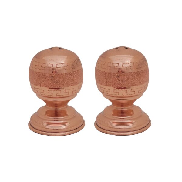 Persian Copper Salt & Pepper Shakers Hammered Bizhan Set of 2